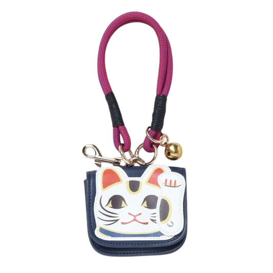 倭物やカヤ 民芸帯ポーチ　招き猫　7CRP6304