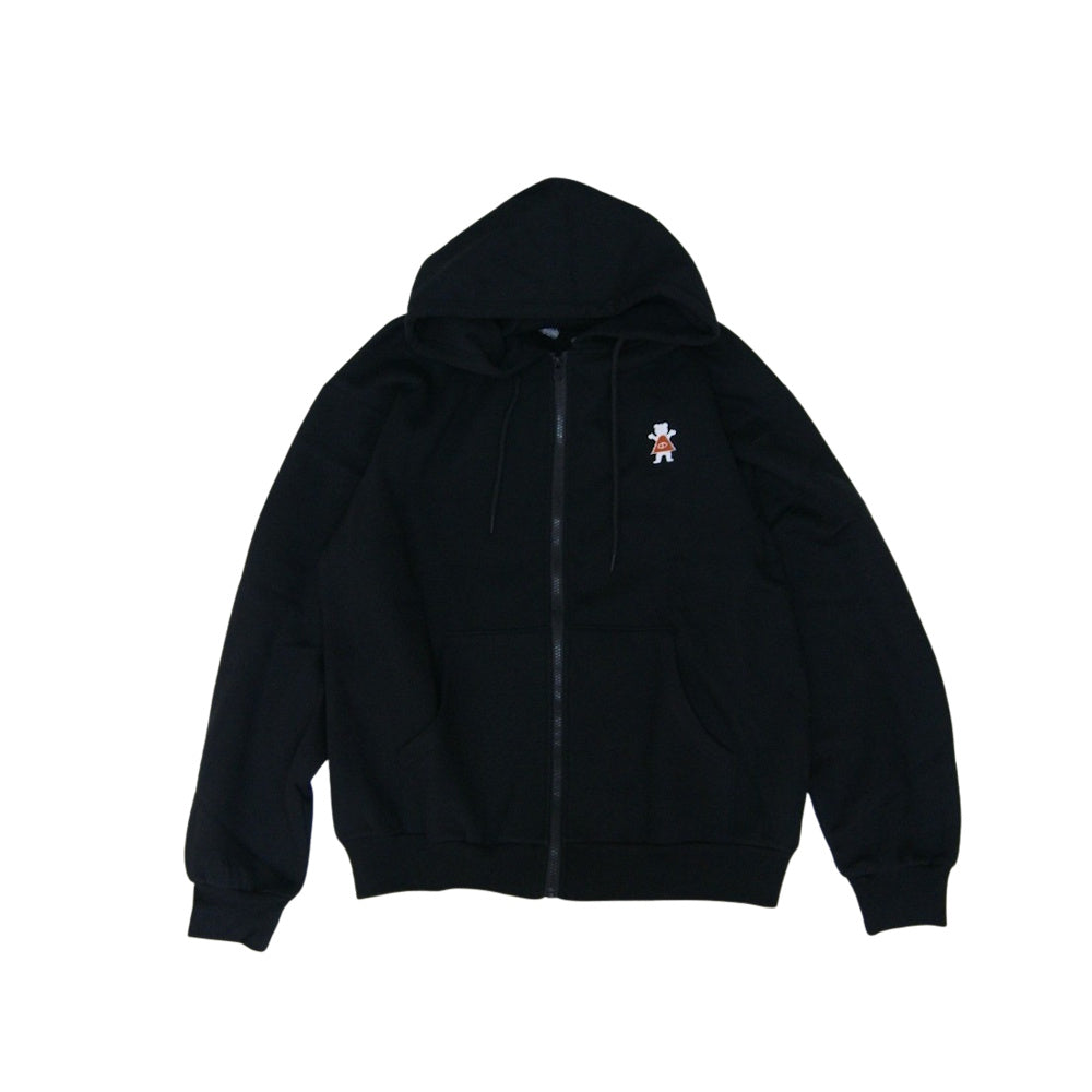 POLeR　BEAR ZIP HOODIE　POLeR×GRIZZLY　BLACK
