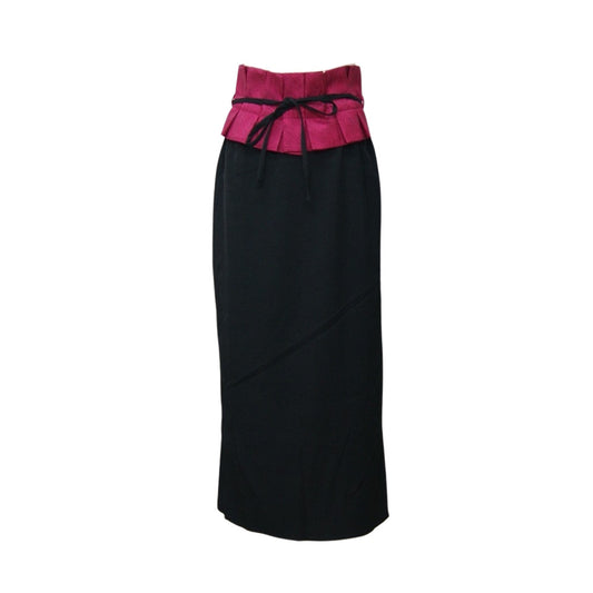 倭物やカヤ　流水洒落着帯スカート 7CQ-5114 BK SUMI