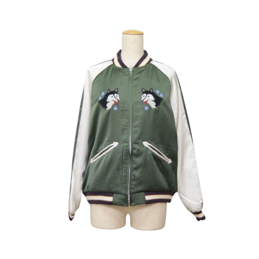 HOUSTON woman / ヒューストン ウーマン 5049W SOUVENIR JACKET (ALASKA) / スーベニアジャケット OLIVE