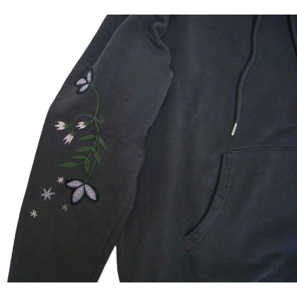 POLeR　EMB PIGMENT DYE HOOD BLACK