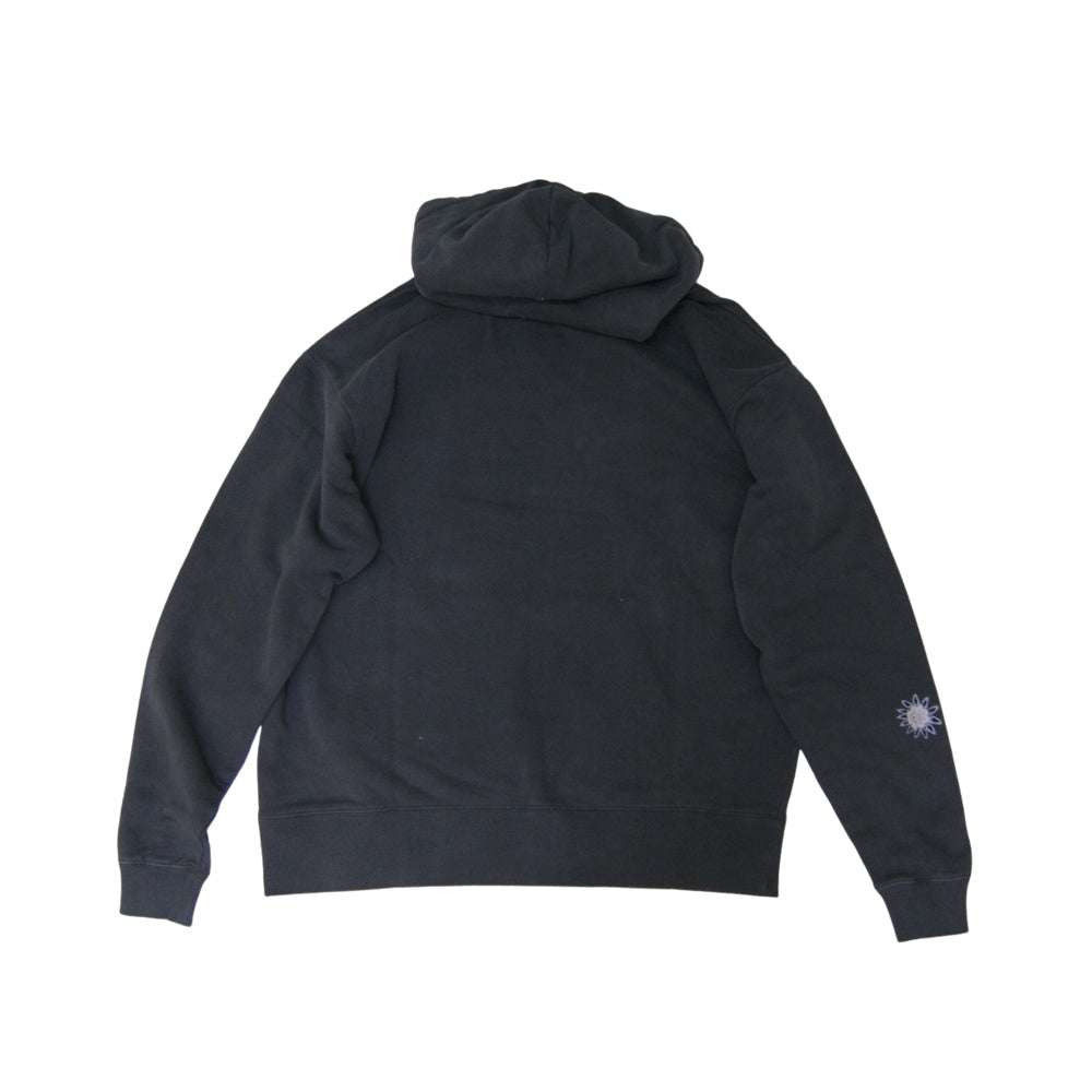 POLeR　EMB PIGMENT DYE HOOD BLACK