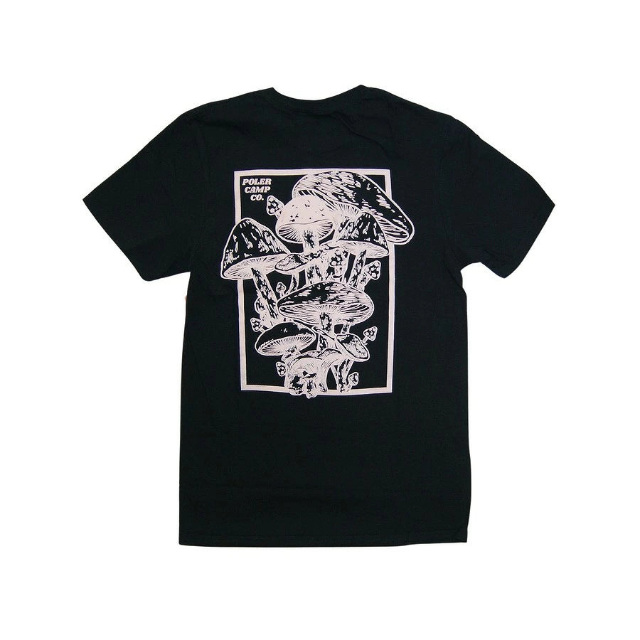 POLeR　FOLIAGE TEE メンズ　レディース　Sサイズ　Mサイズ　Tシャツ　春夏 ブラック　きのこ