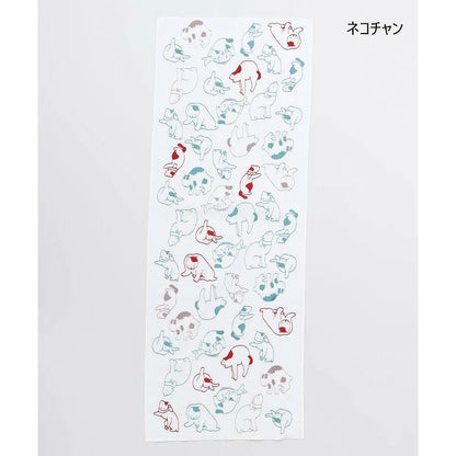 倭物やカヤ　ネコチャン　イヌチャン手拭い