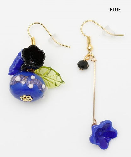 欧州航路 ベネチアンガラスのアシンメトリーなピアスクリックポスト発送！【ベネチアンガラス】アシメブーケットピアス イタリア